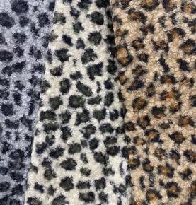 Sheepfold printed leopard plush fabric in stock-EM-LS-001