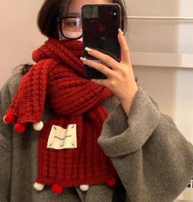 Knitted wool scarf-EM-SE-002