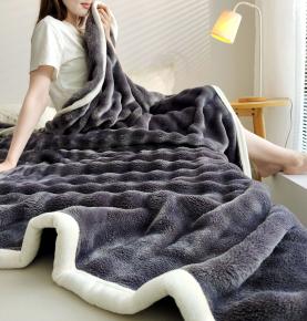 Flannel rabbit hair blanket-EM-TS-002